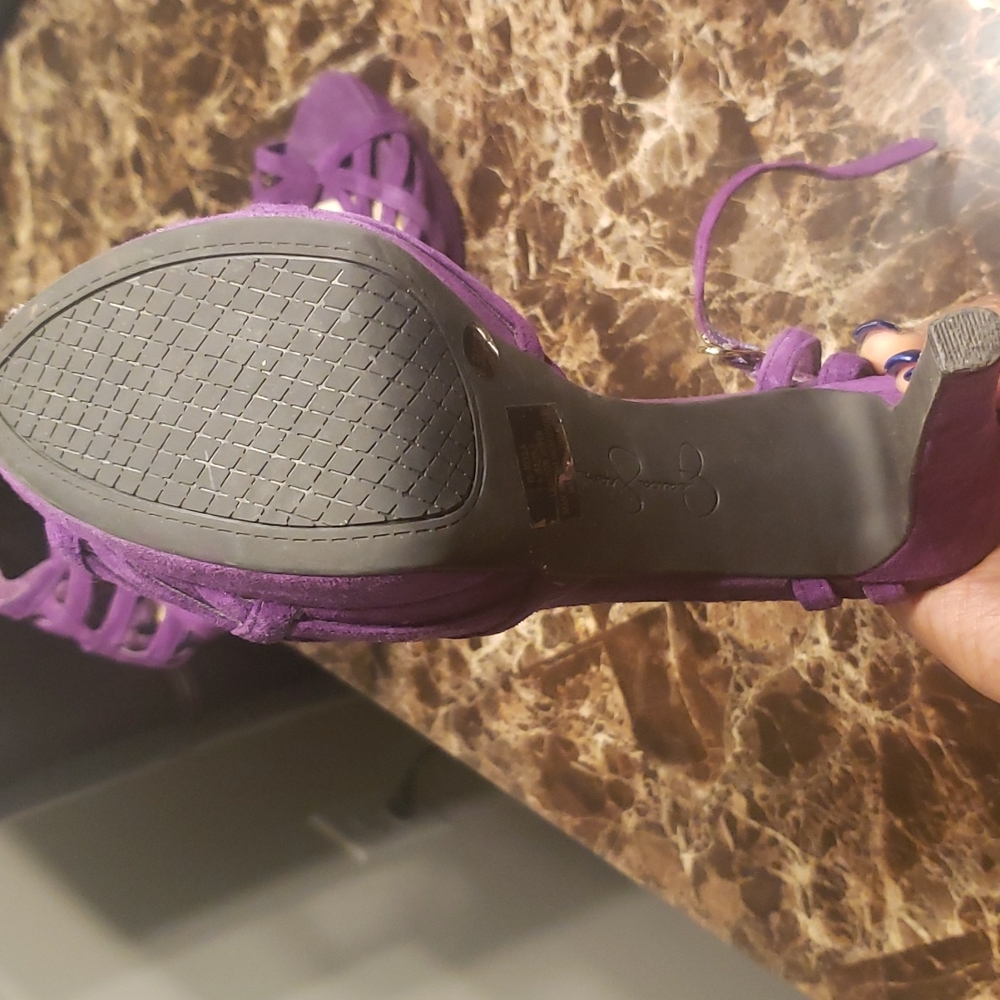 Jessica Simpson Purple Heels SZ9.5 - Picture 2 of 4